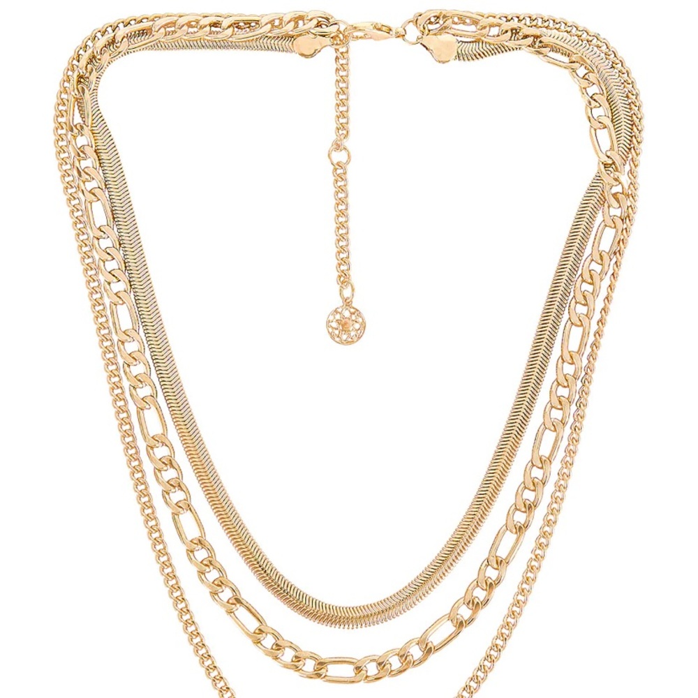 Brand new layered gold necklace - Picture 2 of 4
